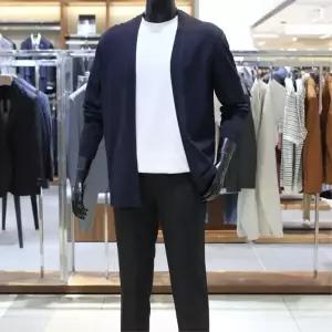 바쏘 homme 25 SS 써머 냉감 버튼리스 오픈 가디건 3종 네이비,브라운,블랙 1351435