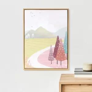 감성 일러스트 캔버스 액자(풍경F) (30x40cm)벽걸이용 인테리어 그림 거실꾸미기 방꾸미기 집꾸미기