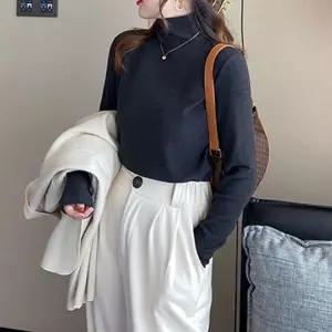 여자 베이직 폴라넥 니트티 겨울 데일리룩 목포근한티 클래식 터틀셔츠 여성 루즈핏 스웨터 니트 터틀 목티