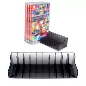 DVD 케이스 2개입 컨테이너 보관 홀더 CD공미디어 DVD책꽃이 CD꽂이 CD DVD함