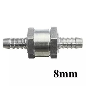 금속 체크밸브 역류방지 커넥터 8mm 알루미늄합금 배관 기화기 연결