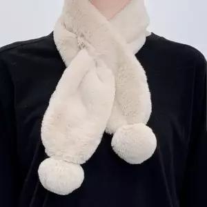 보드랍고 포근한 밍크 볼 머플러 목도리 퍼머플러 겨울 겨울퍼 여성 숏머플러 쁘띠 퍼목도리