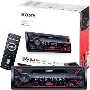소니 DSX-A410BT 싱글 딘 블루투스 프론트 USB AUX 카 스테레오 디지털 미디어 수신기(CD 플레이어 없음)