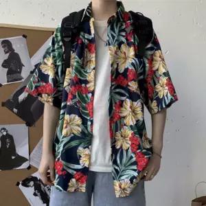 꽃무늬 하와이안 셔츠 5color LM-0336반팔 프린트블라우스 패턴 디자인