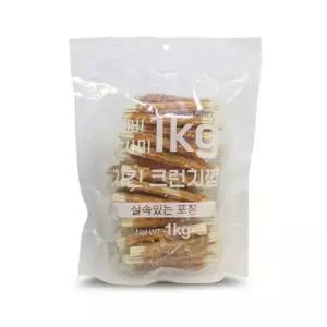 [하프클럽/셀럽하우스]테비 사사미 치킨 크런치껌 1kg 강아지 대용량 간식