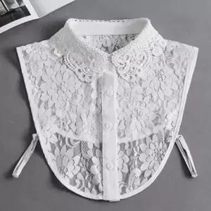 펀칭 레이스 페이크 카라 여성 이너 레이어드 코디장식 스카프 머플러 넥케이프 블라우스 셔츠 목카라 도리
