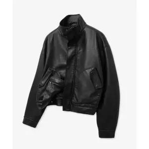 VTWO 8248 워시드 레더 블루종 점퍼 (BLACK) 132755