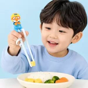 에디슨뽀로로젓가락 교정용젓가락 1단계 교정 연습용 유아 유아용 아기 아이 어린이 유치원 5세 젓가락질
