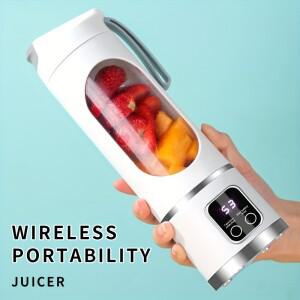 LED 디지털 디스플레이와 450ml 휴대용 Juicer USB 충전 야외 컵 홈  12 블레이드 블렌더