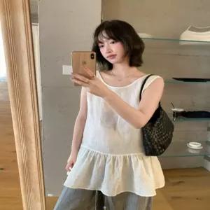 여성 여름 민소매 레트로 데님 빅사이즈 원피스 플레어 롱원피스
