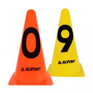 스타스포츠 숫자 칼라콘 세트 23cm 10개입 0-9 축구 훈련용 마커콘