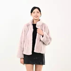 우진모피 코펜하겐 퍼 휘메일 차이나카라 핑크 밍크코트 국내생산 본사직영 WJNCHSH2524 1380331