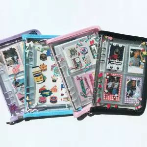 6공 포카 바인더 다이어리 커버/글리터 A5 육공 지퍼