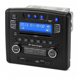 iRV 테크놀로지 iRV34 AM /FM /CD /DVD /MP3 /USB /SD /HDMI /Digital2.1 /서라운드 사운드 /블루투스 3존 벽걸이 RV 라디오 스테레오