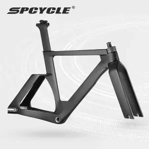자전거프레임 Spcycle TR032 에어로 카본 트랙 자전거 프레임 모던 EPS 기술 하이엔드 픽시 프레임셋
