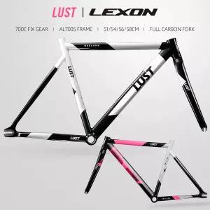 자전거프레임 Lexon Lust 카본 로드 프레임 자전거 고정 기어 프레임셋 AL6066 엑스트라 라이트 트랙 단일
