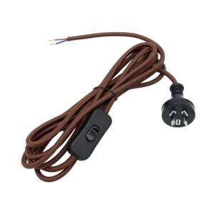 AC 220-240V AU 플매트 카펫 러그 전원 코드(온/오프 스위치 포함) 호주 패브릭 커버 연장 코드