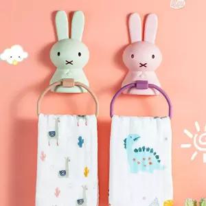 욕실 무타공 토끼 유아 타올 수건 걸이 DD-12918-2