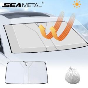 SEAMETAL 자동차 앞 유리 차양 커버 창 선 스크린 썬 바이저 액세서리 용 단열 파라솔