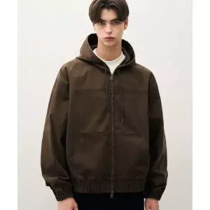 DRAW FIT 워시드 오버 데님 후드 집업 자켓 [VINTAGE BROWN] 132261