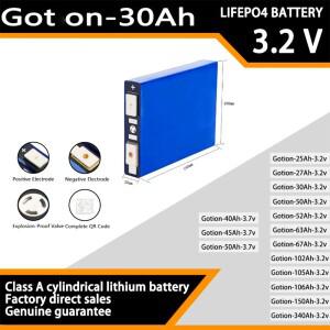 Lifepo4 리튬 이온 배터리 프리즘 셀 골프 카트용 충전식 긴 수명 태양열 3.2v 30ah