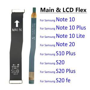 메인 플렉스 케이블  호환 노트 10 라이트 20 플러스 S20 Fe  5G 연결 메인보드에 LCD 스크린 리본
