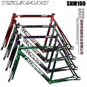 자전거프레임 2025 쓰나미 SNM100 자전거 프레임 고정 기어 캐리어 키트 알루미늄 경주장 멀티 컬러 옵션