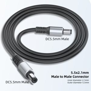 DC5521 ~ 전원 연장 케이블 남성-남성 커넥터 다양한 DC 5.5X2.1MM 인터페이스 장치와 호환 가능