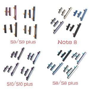 호환 Note 8 S8 S9 S10 Plus 볼륨 버튼 + 전원 켜기/끄기 수리  측면 키 교체 부품