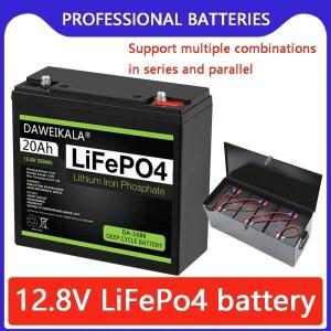 12V 20Ah LiFePO4 리튬 철 인산염 충전식 배터리 전자 자전거 보트 모터 100% 용량 세금  오래 지속되는