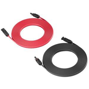 태양광 패널 케이블 연장선 PV DC 정격 1-10미터 4mm²6mm² 1000V/1500V 커넥터 플매트 카펫 러그 포함