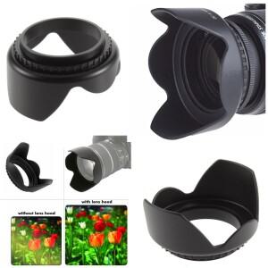 58mm 카메라 렌즈 후드 Canon EOS 2000D 1300D 800D 77D 18-55mm