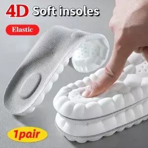 4D 마사지 신발 안창 발을위한 슈퍼 소프트 라텍스 스포츠 깔창 러닝 바구니 단독 아치 지원 정형 삽입물