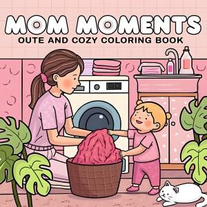 MOM MOMENTS : 휴식 귀엽고 아늑한 일상 활동이 담긴 성인용 컬러링북(아늑한 공간 컬러링)