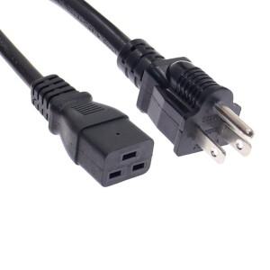 NEMA PDU 코드 UPS 공급 전원 케이블 5-15P-IEC 60320 C19 SJT14AWG1.8m/6ft16A 등급