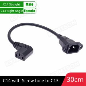 IEC320 C14 to C13 연장 코드 나사 구멍 및 숏 길이 30cm H05VV-F 3G0.75mm