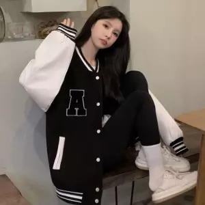 여성 모던느낌 알파벳 자수로고 오버핏 겨울 야구점퍼 iyJ78vtn