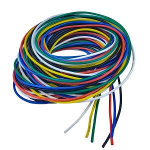5m/10m 6 색 16-18-20-22-24-26-28-30 게이지 실리콘 전선 300V 22 AWG 연선 주석 도금 구리 연결 와이어