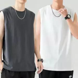 나시티 여름 남자 오버핏 무지 20수 민소매