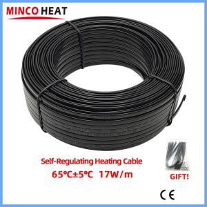 1~50m AC200~240V 17w/m 자기 조절 가열 케이블 눈 녹는 배수관 부동액 보호 열 추적 시스템