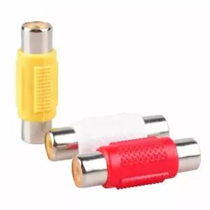 SW0014 헤드셋잭 연장젠더 이어폰잭 RCA잭 헤드폰잭 양암 RCA(F)-RCA(F)