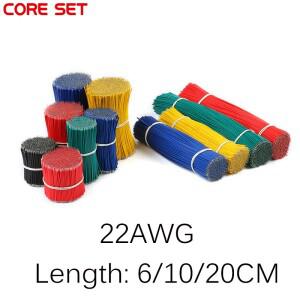 주석 도금 PCB 솔더 케이블 플라이 점퍼 와이어 도체 커넥터 22AWG 6 cm 10 50개