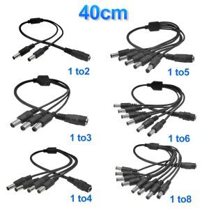 5.5x2.1mm 1 ~ 2/3/4/5/6/8 웨이 DC 전원 분배기 케이블 LED 스트립 조명 CCTV 카메라 용 5V 12V 어댑터 커