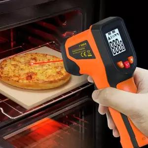 NJTY 레이저 온도건 적외선 온도계 T600 T600A 비접촉 LCD 산업용 고온계 600°C