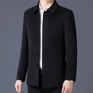 까점4 남성 봄가을 양털 자켓 캐주얼 터틀넥 코트 버튼 롱 모직 재킷