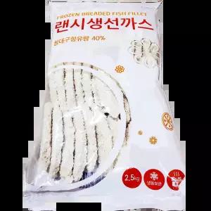 랜시푸드 생선까스 (50g x50개 2.5K) X2 튀김용 프랜차이즈 도시