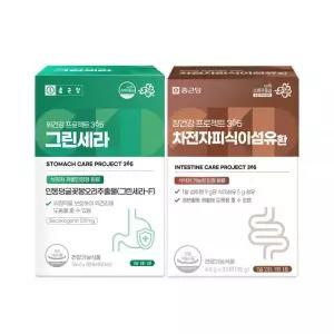 종근당 장건강 프로젝트365 차전자피환 1박스+위건강 그린세라 1박스