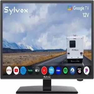 SYLVOX 19인치 RV TV 캠핑카용 12V 1080P 스마트 평면 DC/AC 전원 9-32V 저에너지 소비 내진 설계 블루투스