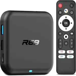 안드로이드 14.0 TV 박스 2026 LEFFOT 4K 울트라 HD 2GB RAM ROM 음성 리모컨 WiFi 6 BT 5.0 USB 3.0 100M