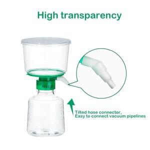 250/500/1000ml 실험실용 멸균 진공 여과 장치 수용병(0.22/0.45um PES 멤브레인 PVDF 병 필터 포함)